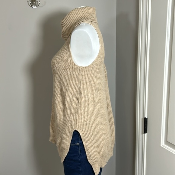 Anthropologie Angel Of The North Turtleneck Sweater Tank Tunic Split Hem XS - Picture 5 of 13